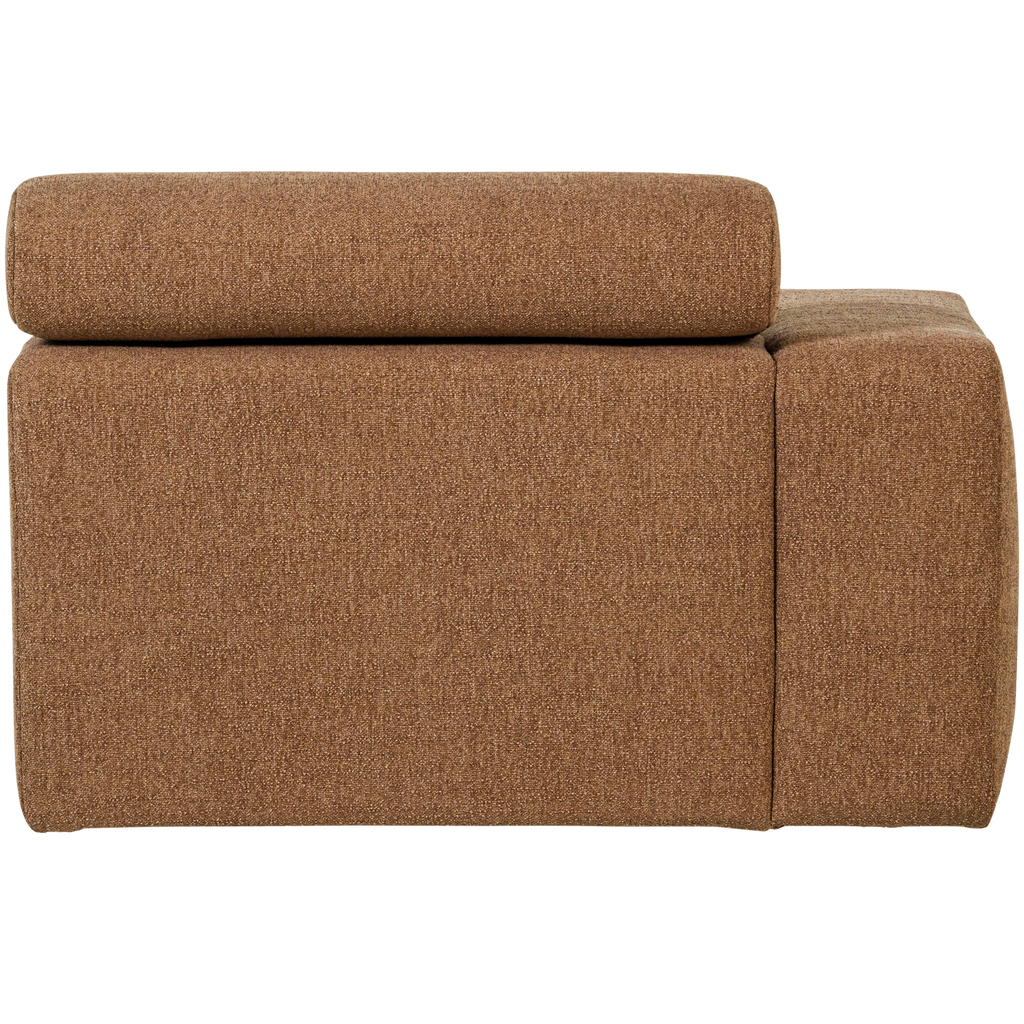 NOVI CHAISE LONGUE ELEMENT LEFT BOUCLE CARAMEL BROWN