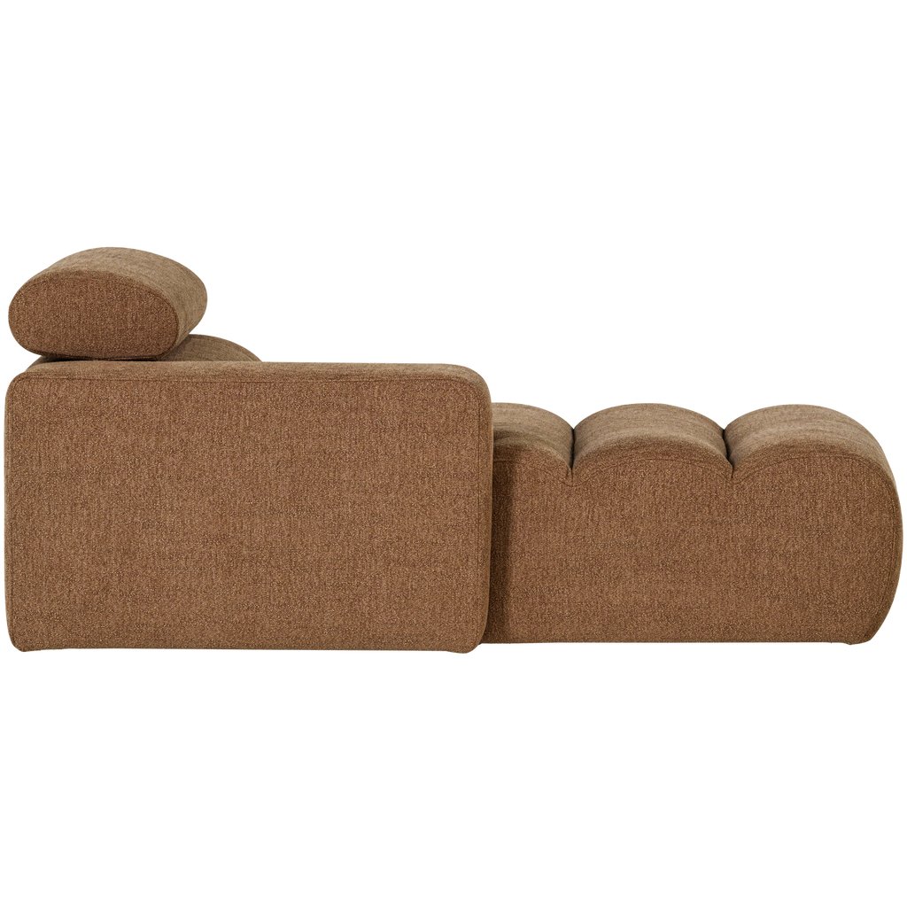 NOVI CHAISE LONGUE ELEMENT LEFT BOUCLE CARAMEL BROWN