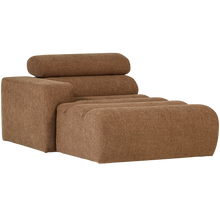 Laden Sie das Bild in den Galerie-Viewer, NOVI CHAISE LONGUE ELEMENT LEFT BOUCLE CARAMEL BROWN