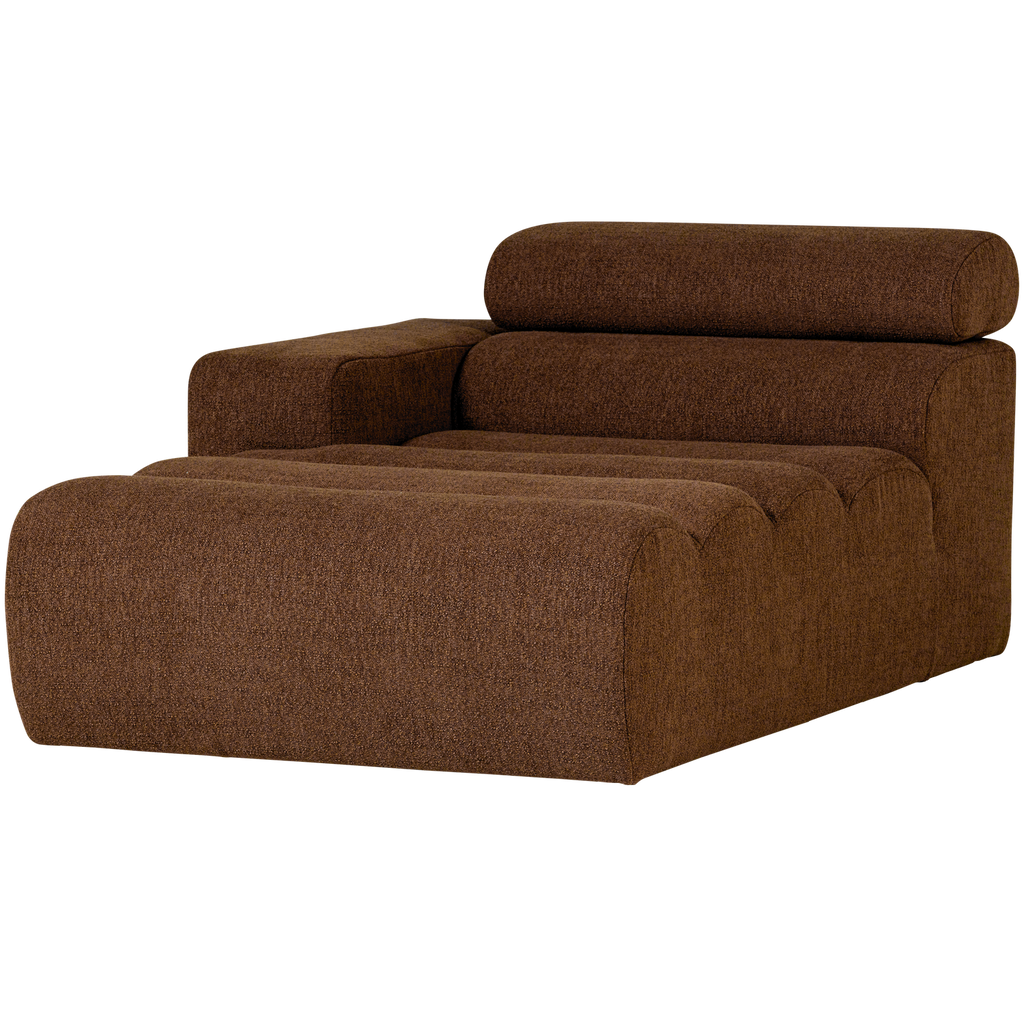 NOVI CHAISE LONGUE ELEMENT LEFT BOUCLE MOCHA BROWN