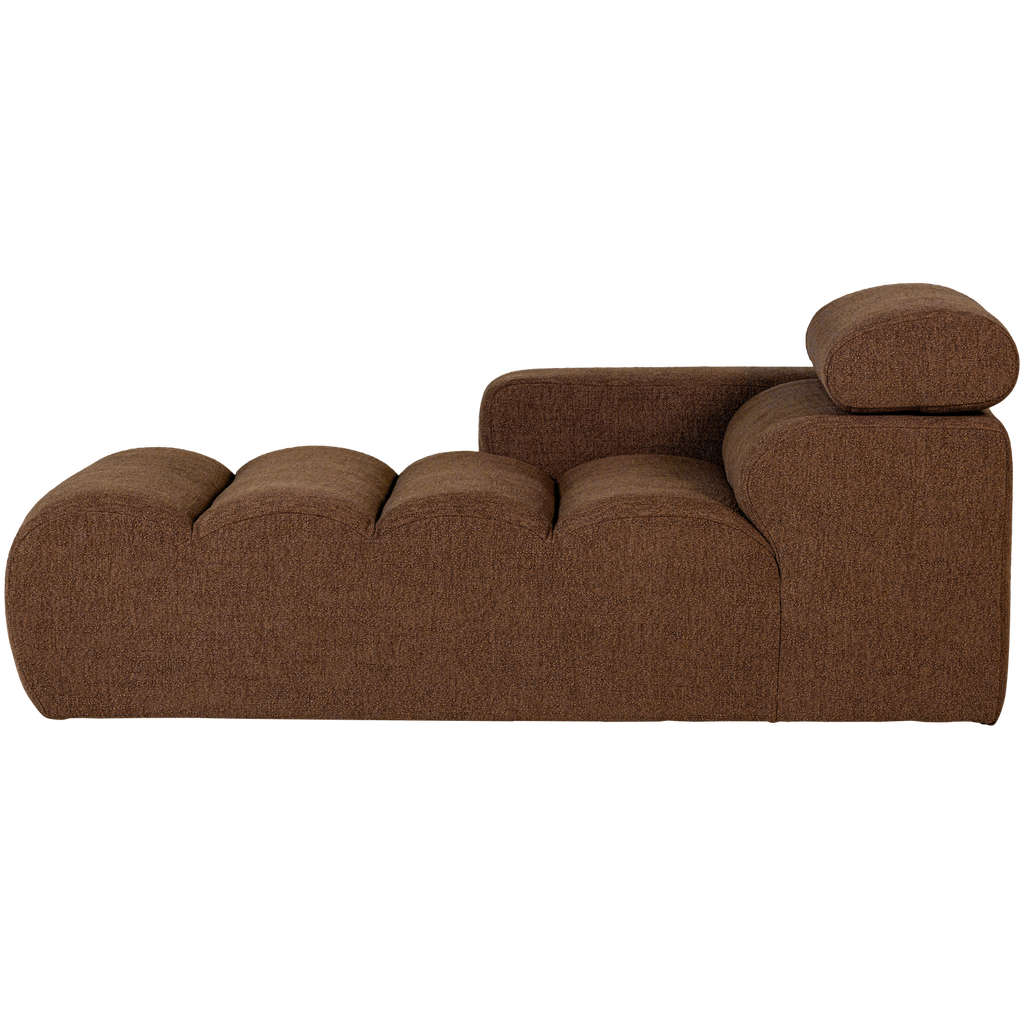 NOVI CHAISE LONGUE ELEMENT LEFT BOUCLE MOCHA BROWN