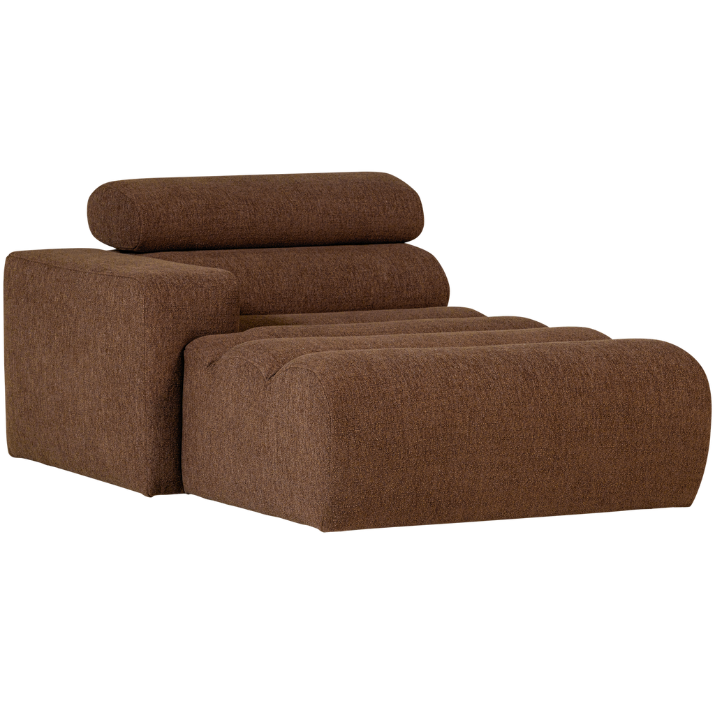 NOVI CHAISE LONGUE ELEMENT LEFT BOUCLE MOCHA BROWN