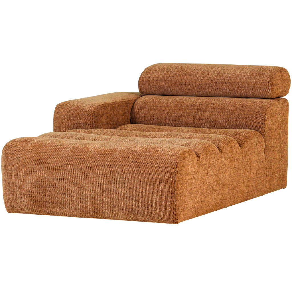 NOVI CHAISE LONGUE ELEMENT LEFT ORANGE MELANGE