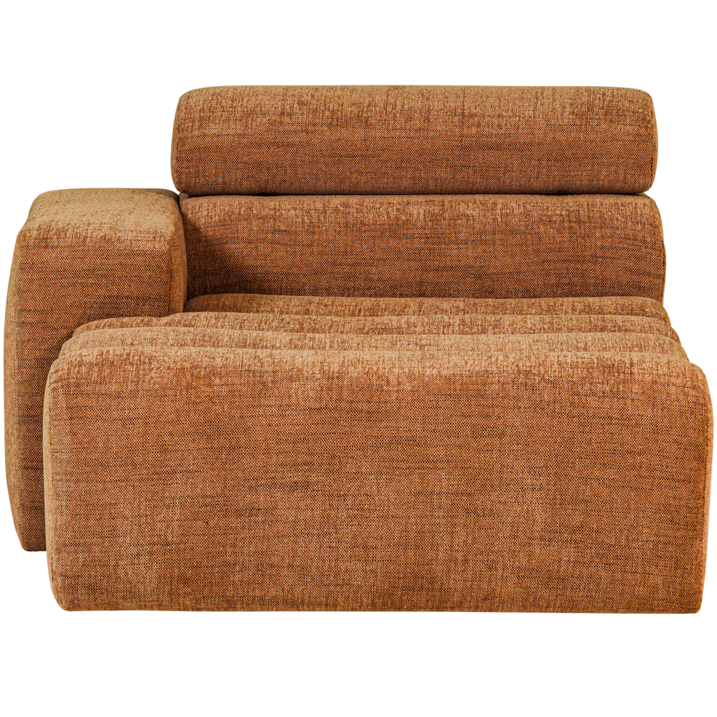 NOVI CHAISE LONGUE ELEMENT LEFT ORANGE MELANGE