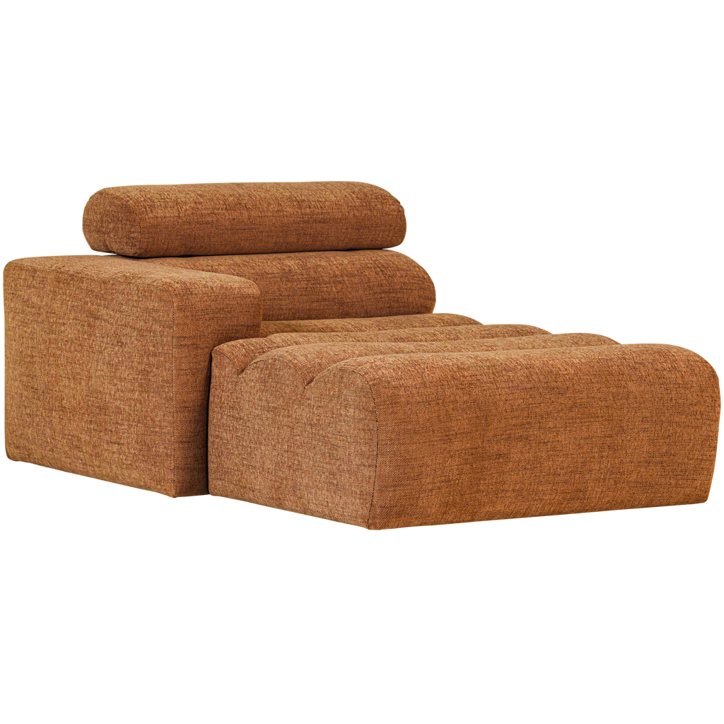 NOVI CHAISE LONGUE ELEMENT LEFT ORANGE MELANGE