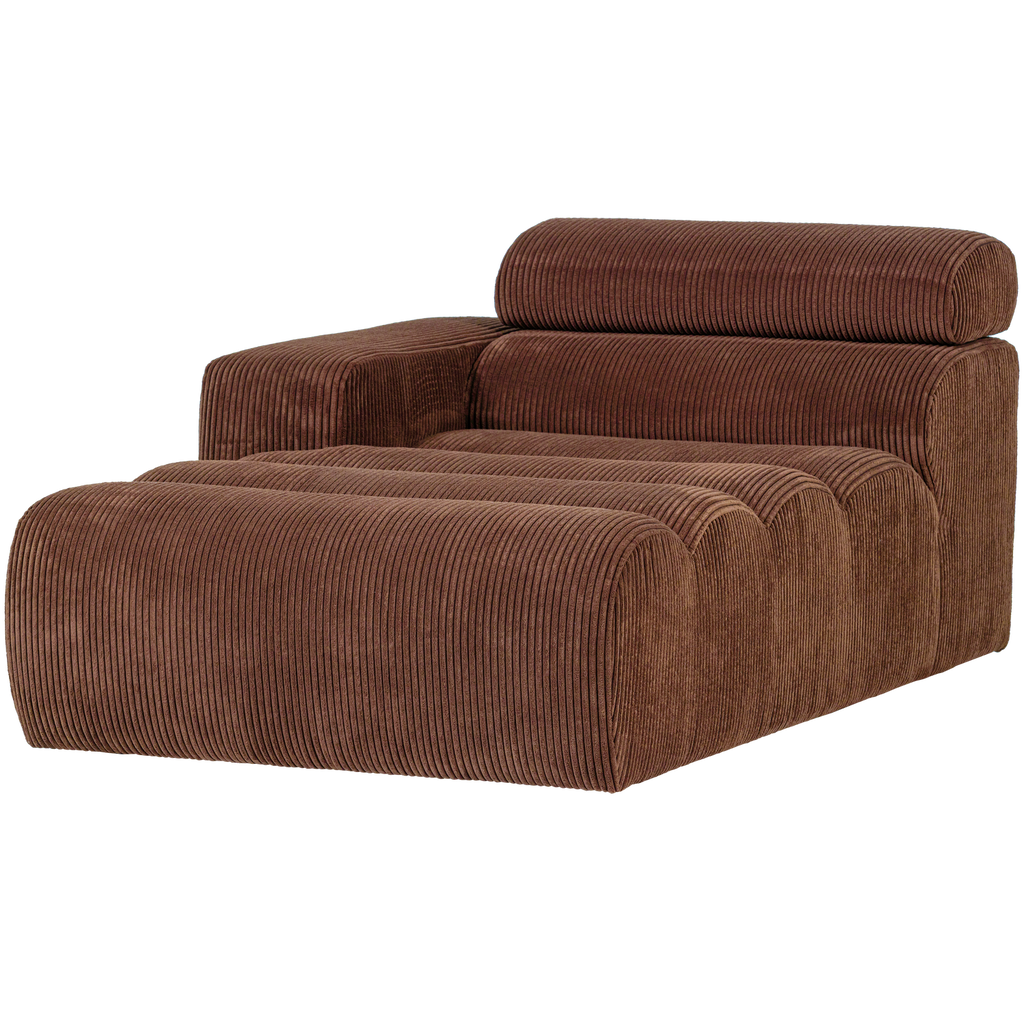 NOVI CHAISE LONGUE ELEMENT ARM LEFT RIB FABRIC TERRA