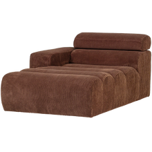 Laden Sie das Bild in den Galerie-Viewer, NOVI CHAISE LONGUE ELEMENT ARM LEFT RIB FABRIC TERRA