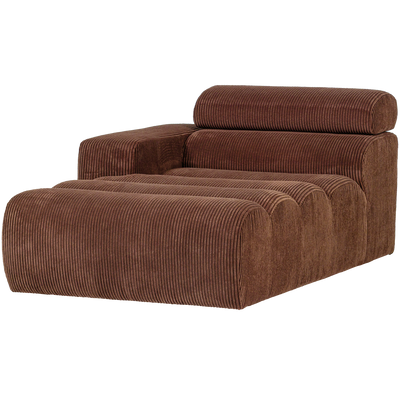 NOVI CHAISE LONGUE ELEMENT ARM LEFT RIB FABRIC TERRA
