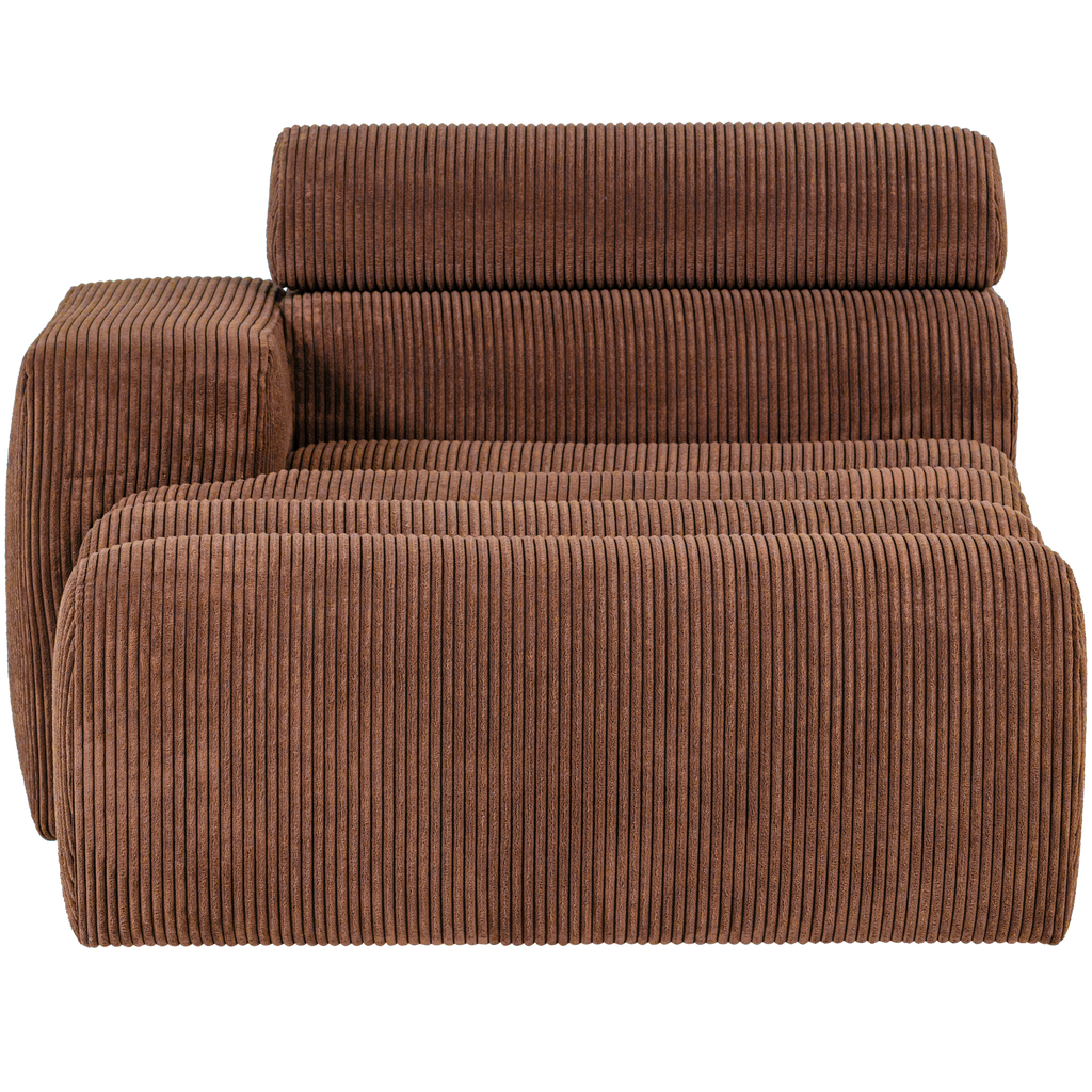 NOVI CHAISE LONGUE ELEMENT ARM LEFT RIB FABRIC TERRA