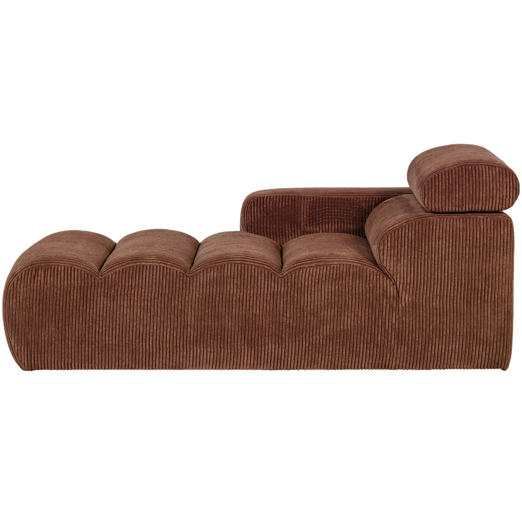 NOVI CHAISE LONGUE ELEMENT ARM LEFT RIB FABRIC TERRA