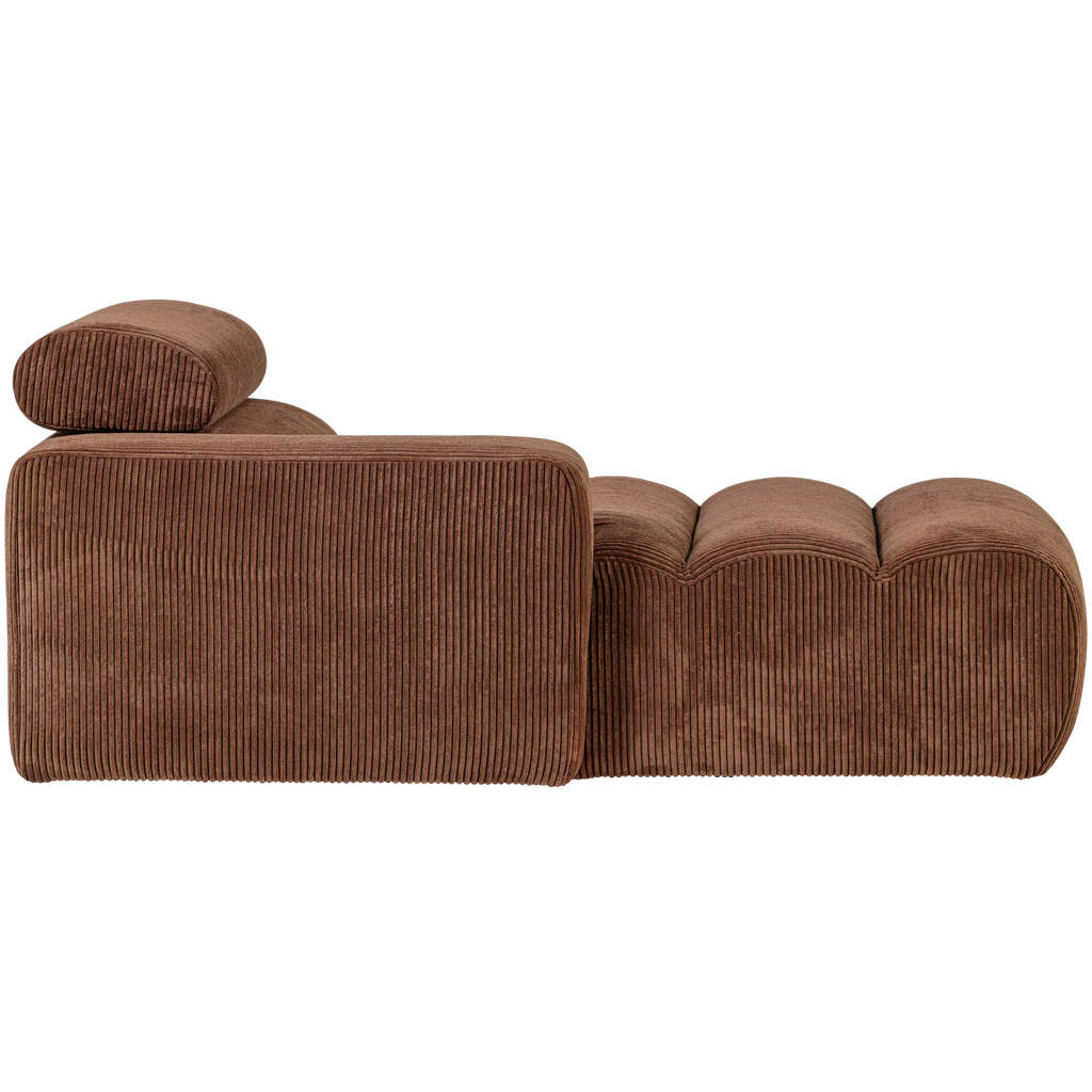 NOVI CHAISE LONGUE ELEMENT ARM LEFT RIB FABRIC TERRA