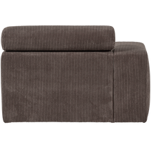 Laden Sie das Bild in den Galerie-Viewer, NOVI CHAISE LONGUE ELEMENT ARM LEFT RIB FABRIC GREY/BROWN
