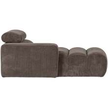 Laden Sie das Bild in den Galerie-Viewer, NOVI CHAISE LONGUE ELEMENT ARM LEFT RIB FABRIC GREY/BROWN