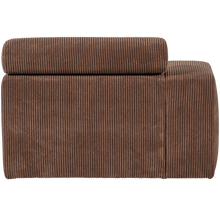Laden Sie das Bild in den Galerie-Viewer, NOVI CHAISE LONGUE ELEMENT ARM LEFT RIB FABRIC MOCHA BROWN