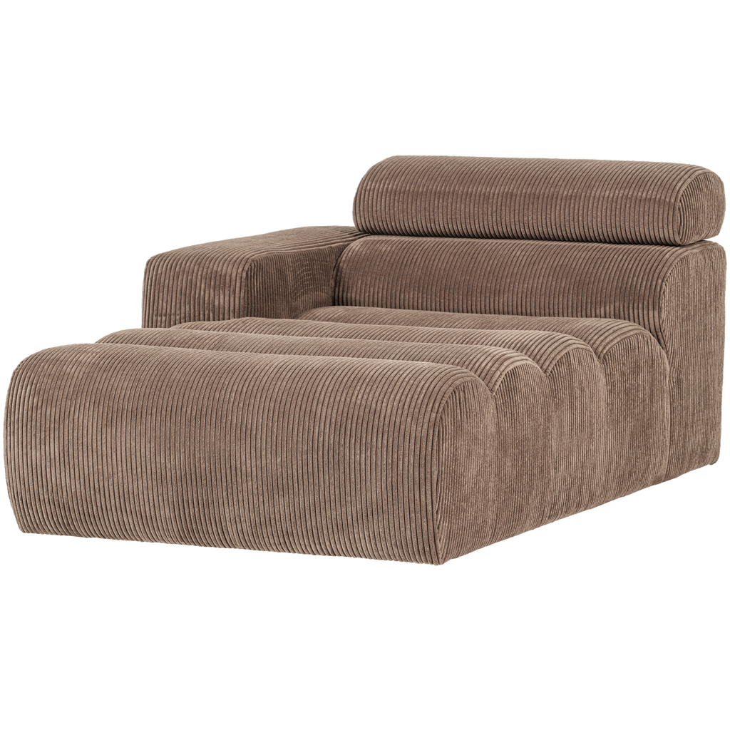 NOVI CHAISE LONGUE ELEMENT ARM LEFT RIB FABRIC TAUPE