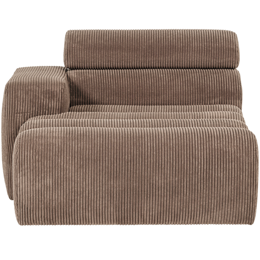 NOVI CHAISE LONGUE ELEMENT ARM LEFT RIB FABRIC TAUPE