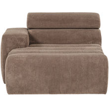 Laden Sie das Bild in den Galerie-Viewer, NOVI CHAISE LONGUE ELEMENT ARM LEFT RIB FABRIC TAUPE