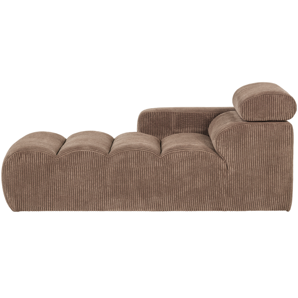 NOVI CHAISE LONGUE ELEMENT ARM LEFT RIB FABRIC TAUPE