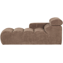 Laden Sie das Bild in den Galerie-Viewer, NOVI CHAISE LONGUE ELEMENT ARM LEFT RIB FABRIC TAUPE