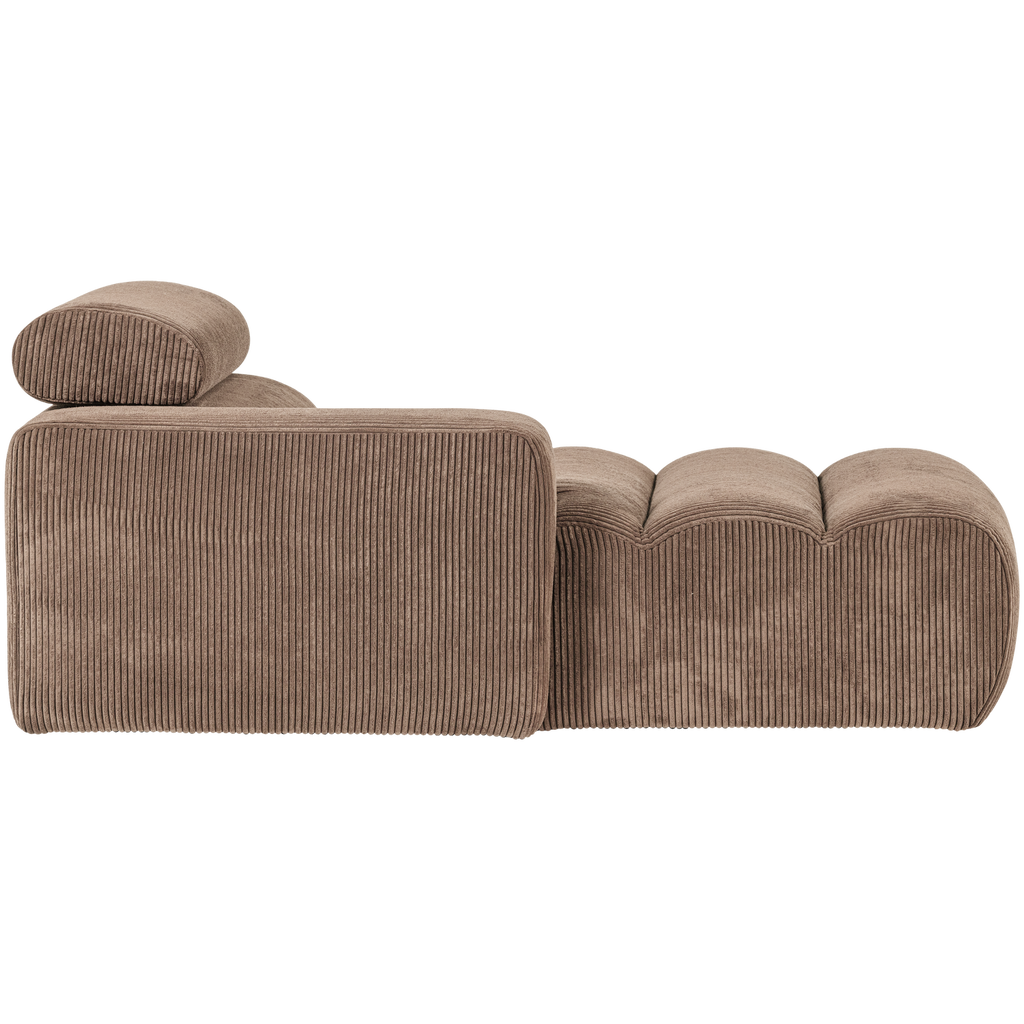 NOVI CHAISE LONGUE ELEMENT ARM LEFT RIB FABRIC TAUPE