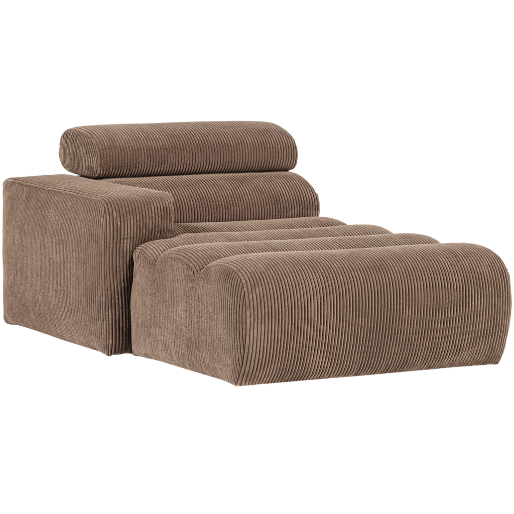 NOVI CHAISE LONGUE ELEMENT ARM LEFT RIB FABRIC TAUPE