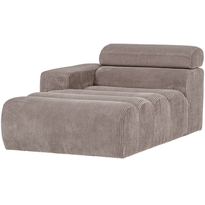 NOVI CHAISE LONGUE ELEMENT ARM LEFT RIB FABRIC SAND