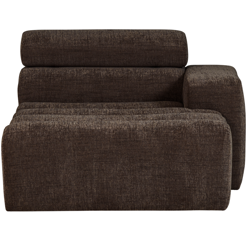 NOVI CHAISE LONGUE ELEMENT RIGHT DARK BROWN MELANGE