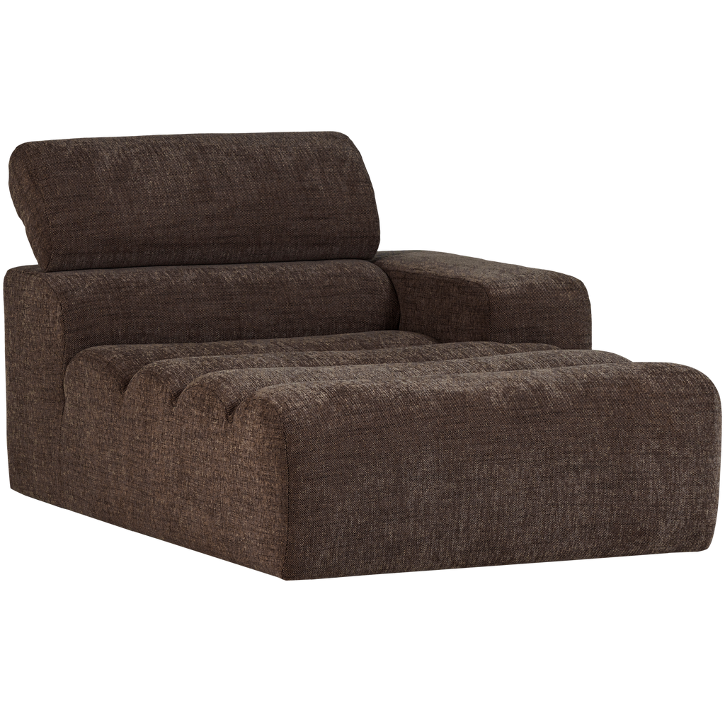 NOVI CHAISE LONGUE ELEMENT RIGHT DARK BROWN MELANGE