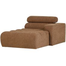 Laden Sie das Bild in den Galerie-Viewer, NOVI CHAISE LONGUE ELEMENT RIGHT BOUCLE CARAMEL BROWN