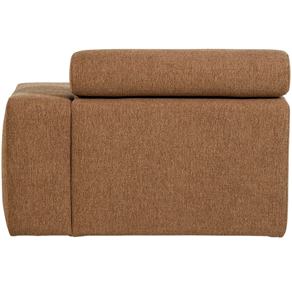 NOVI CHAISE LONGUE ELEMENT RIGHT BOUCLE CARAMEL BROWN