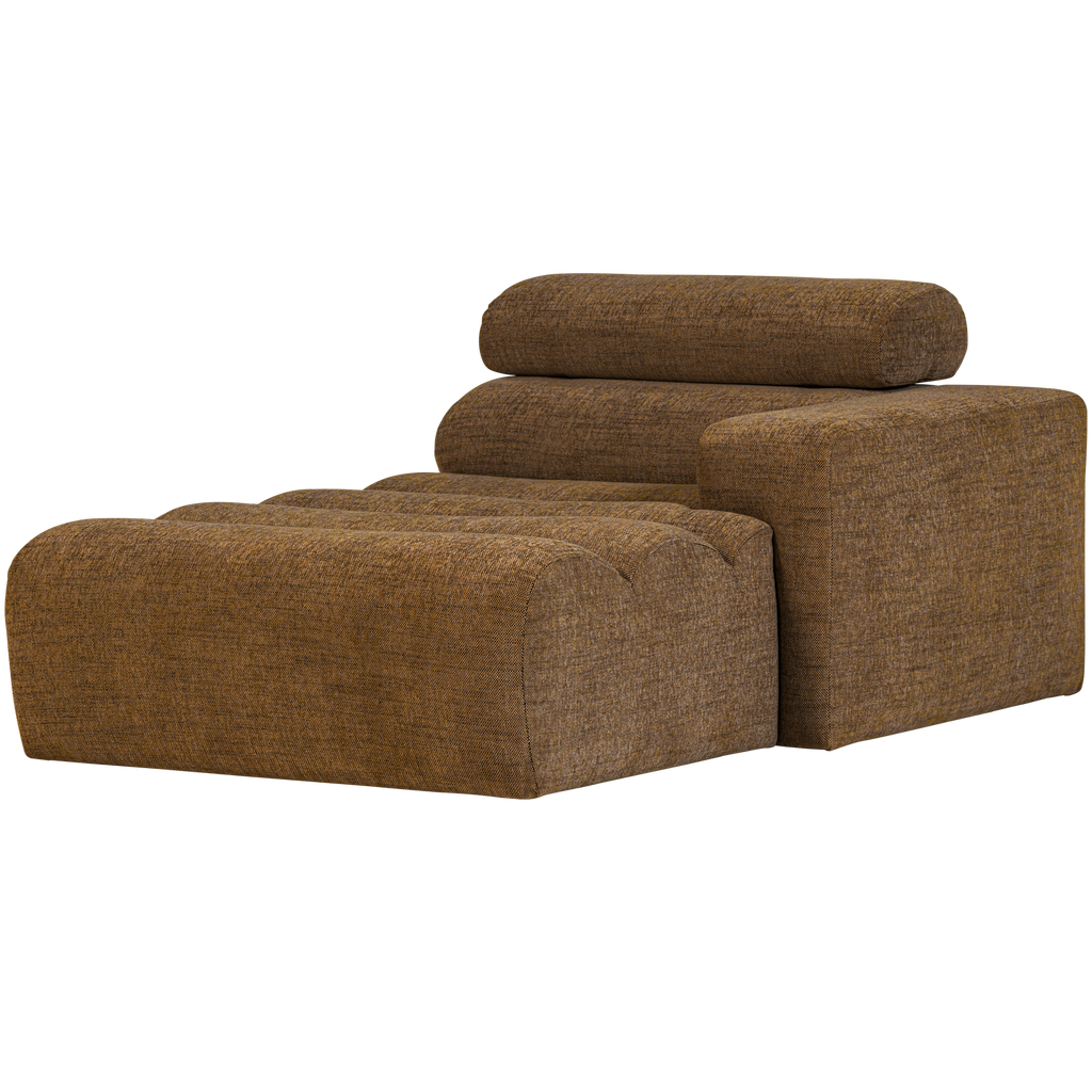 NOVI CHAISE LONGUE ELEMENT RIGHT CARAMEL BROWN MELANGE