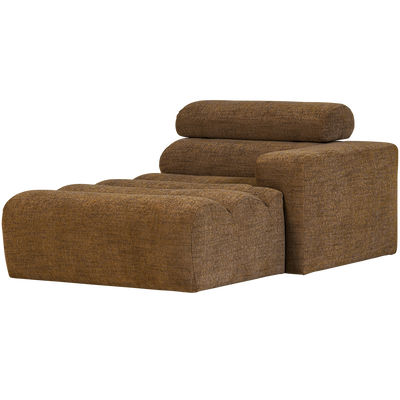NOVI CHAISE LONGUE ELEMENT RIGHT CARAMEL BROWN MELANGE