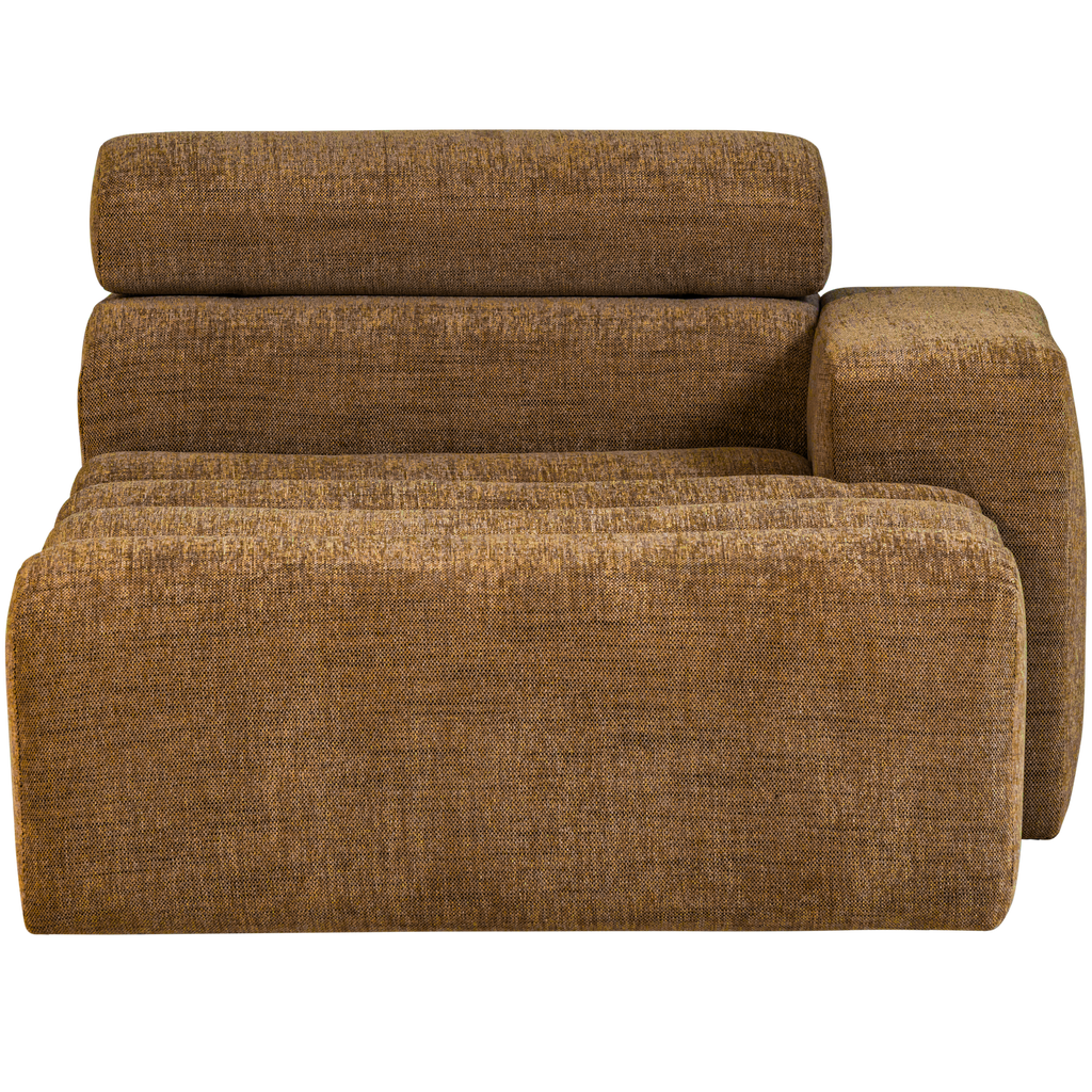 NOVI CHAISE LONGUE ELEMENT RIGHT CARAMEL BROWN MELANGE