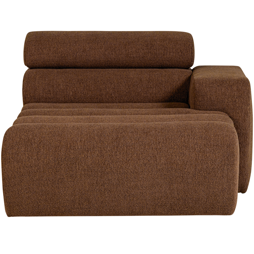NOVI CHAISE LONGUE ELEMENT RIGHT BOUCLE MOCHA BROWN