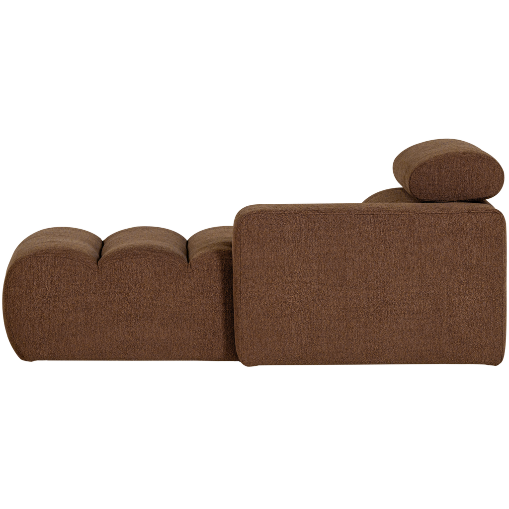 NOVI CHAISE LONGUE ELEMENT RIGHT BOUCLE MOCHA BROWN