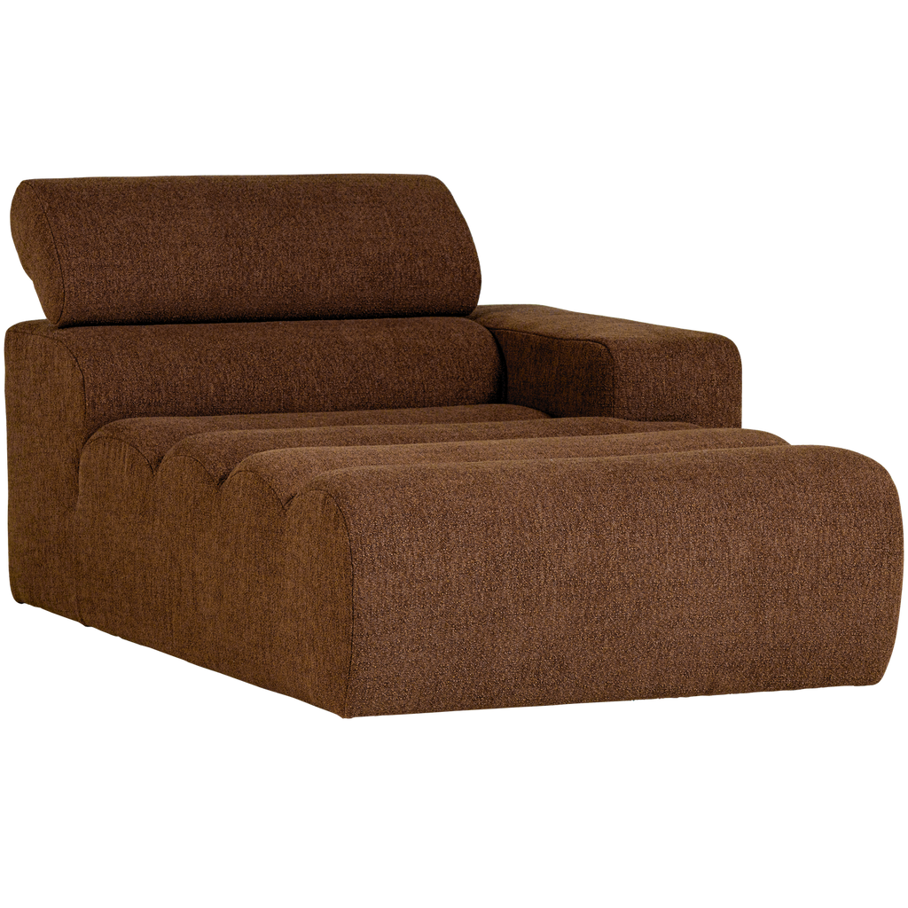 NOVI CHAISE LONGUE ELEMENT RIGHT BOUCLE MOCHA BROWN