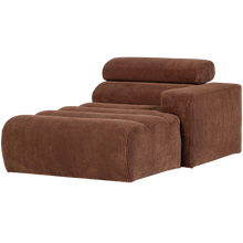 Laden Sie das Bild in den Galerie-Viewer, NOVI CHAISE LONGUE ELEMENT ARM RIGHT RIB FABRIC TERRA