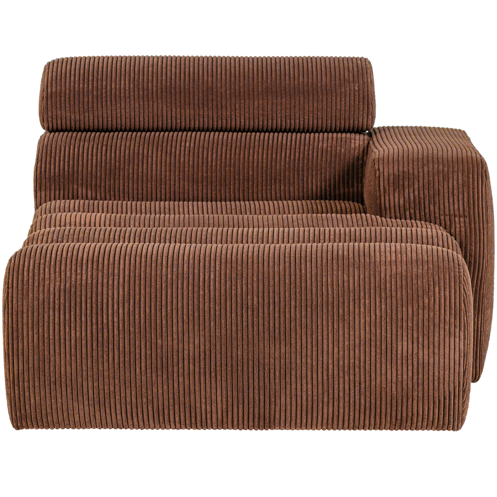 NOVI CHAISE LONGUE ELEMENT ARM RIGHT RIB FABRIC TERRA