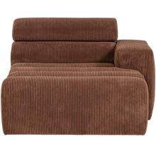 Laden Sie das Bild in den Galerie-Viewer, NOVI CHAISE LONGUE ELEMENT ARM RIGHT RIB FABRIC TERRA