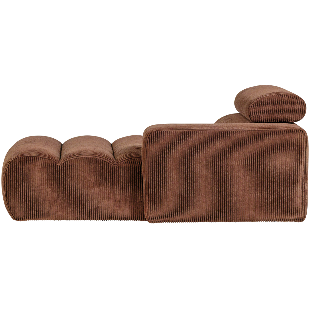 NOVI CHAISE LONGUE ELEMENT ARM RIGHT RIB FABRIC TERRA