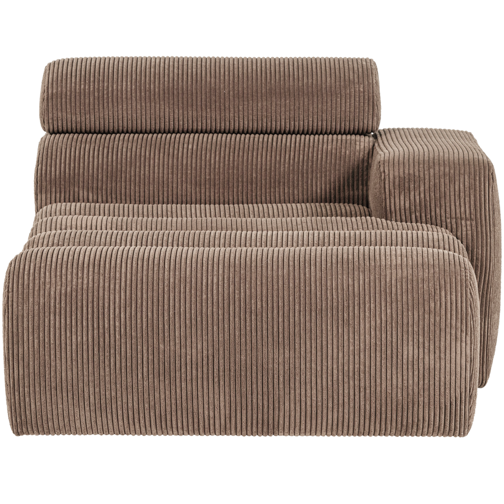NOVI CHAISE LONGUE ELEMENT ARM RIGHT RIB FABRIC TAUPE
