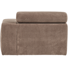 Laden Sie das Bild in den Galerie-Viewer, NOVI CHAISE LONGUE ELEMENT ARM RIGHT RIB FABRIC TAUPE