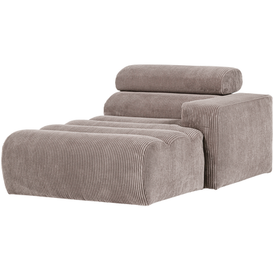 NOVI CHAISE LONGUE ELEMENT ARM RIGHT RIB FABRIC SAND