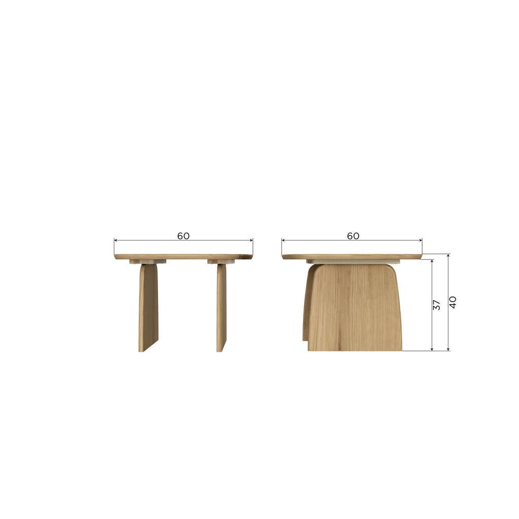 TABLO COFFEE TABLE 60 CM OAK MYSTIC BROWN [fsc]
