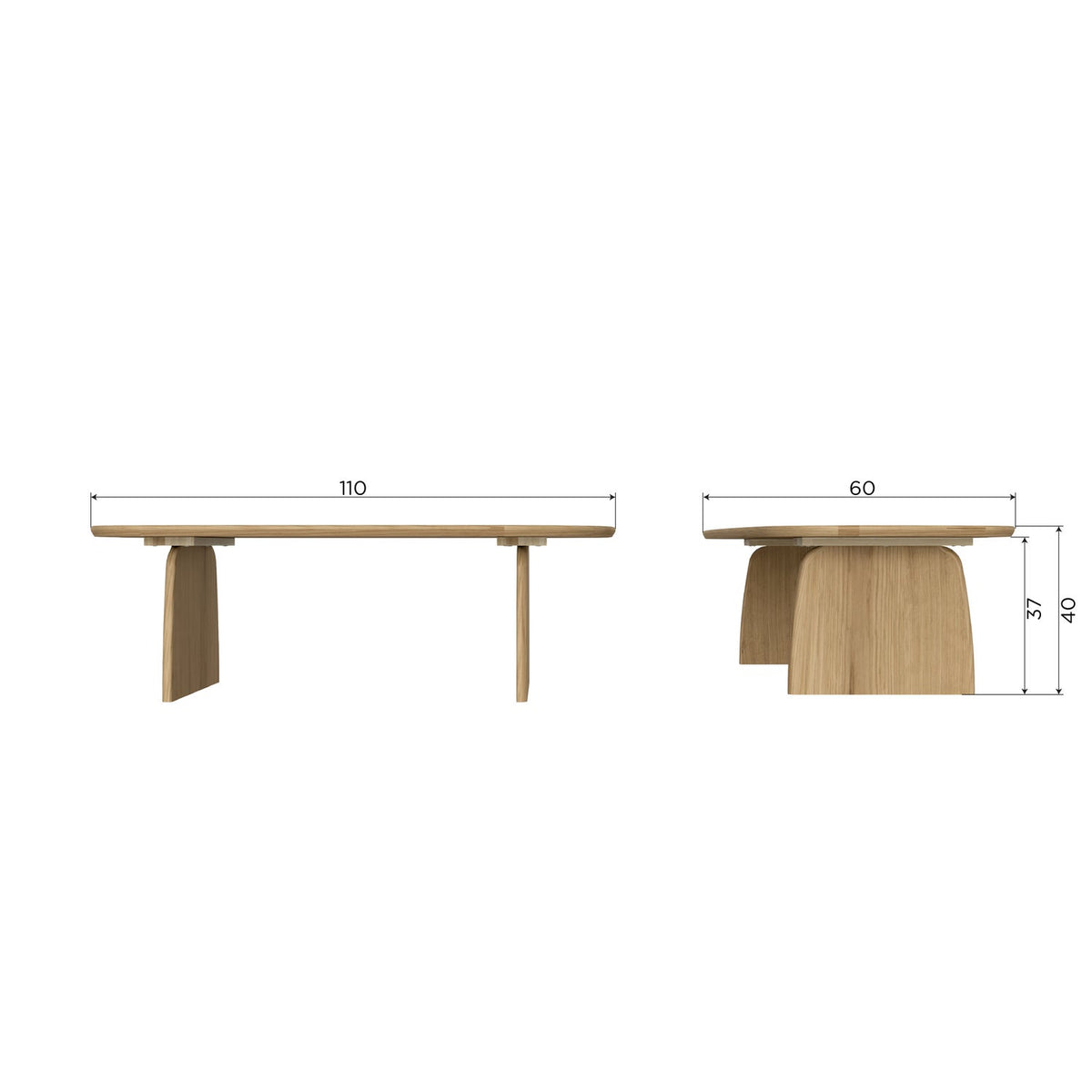 TABLO COFFEE TABLE 110 CM OAK CASHMERE BROWN [fsc]
