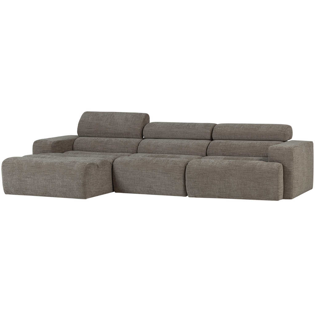 NOVI CHAISE LONGUE SOFA LEFT GREY MELANGE