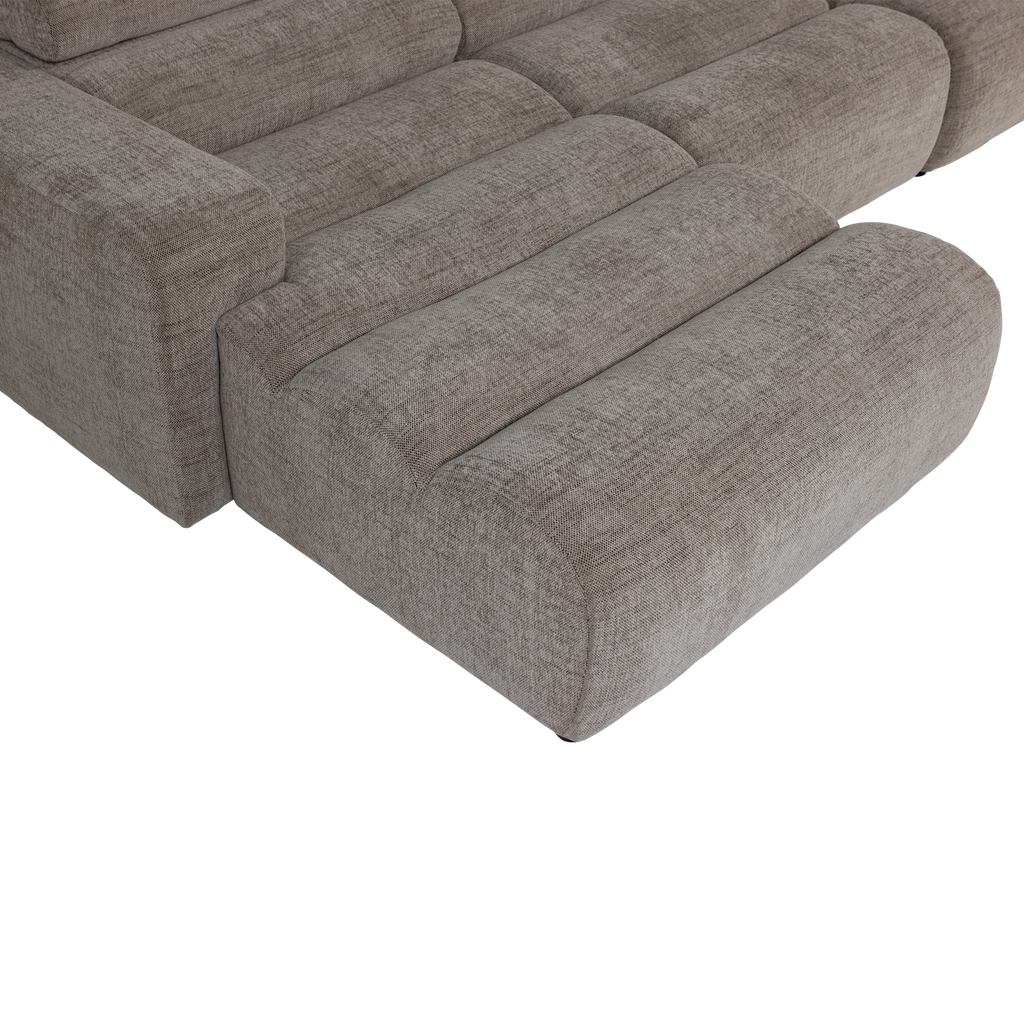 NOVI CHAISE LONGUE SOFA LEFT GREY MELANGE