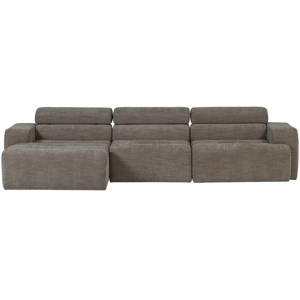 NOVI CHAISE LONGUE SOFA LEFT GREY MELANGE