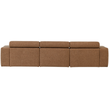 Laden Sie das Bild in den Galerie-Viewer, NOVI CHAISE LONGUE SOFA LEFT BOUCLE CARAMEL BROWN