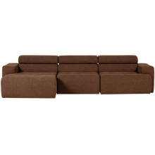 Laden Sie das Bild in den Galerie-Viewer, NOVI CHAISE LONGUE SOFA LEFT BOUCLE MOCHA BROWN